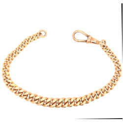 Pre Owned 9ct Rose Curb Bracelet ZV896